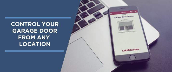 Control your garage door from any location with app