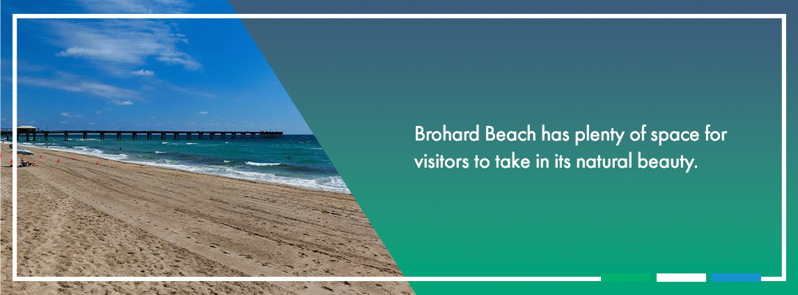 Brohard Beach has plenty of space for visitors to take in its natural beauty.