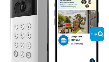 myQ Smart Garage® Video Keypad and myQ app