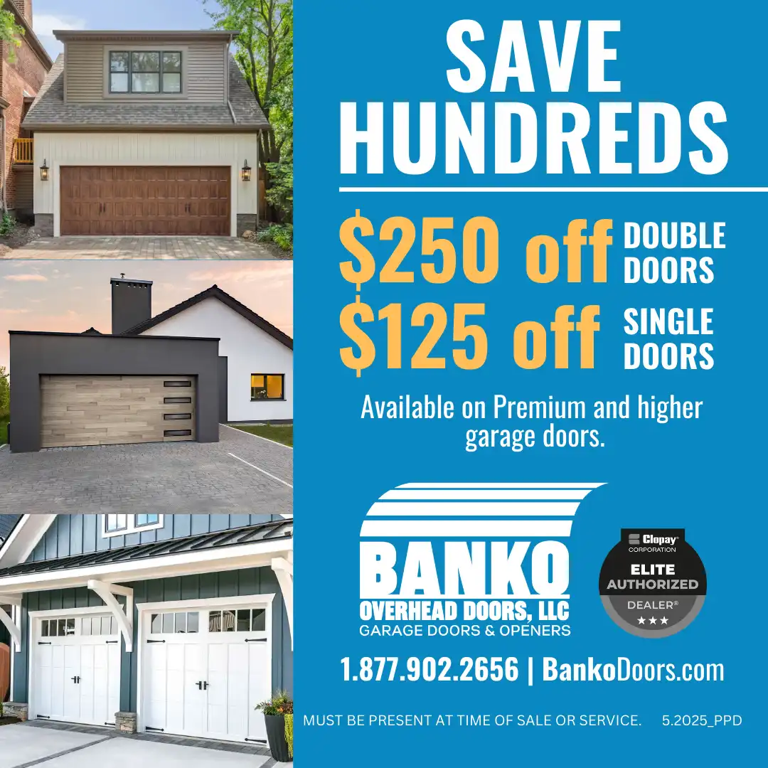 Up To $250 Off New Residential Garage Doors
